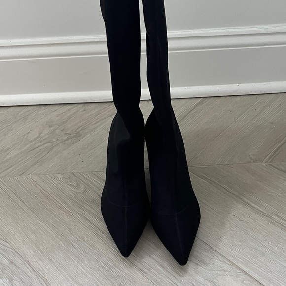 {{Charles David}} Aerin Neoprene OTK Black Boots - Picture 3 of 5